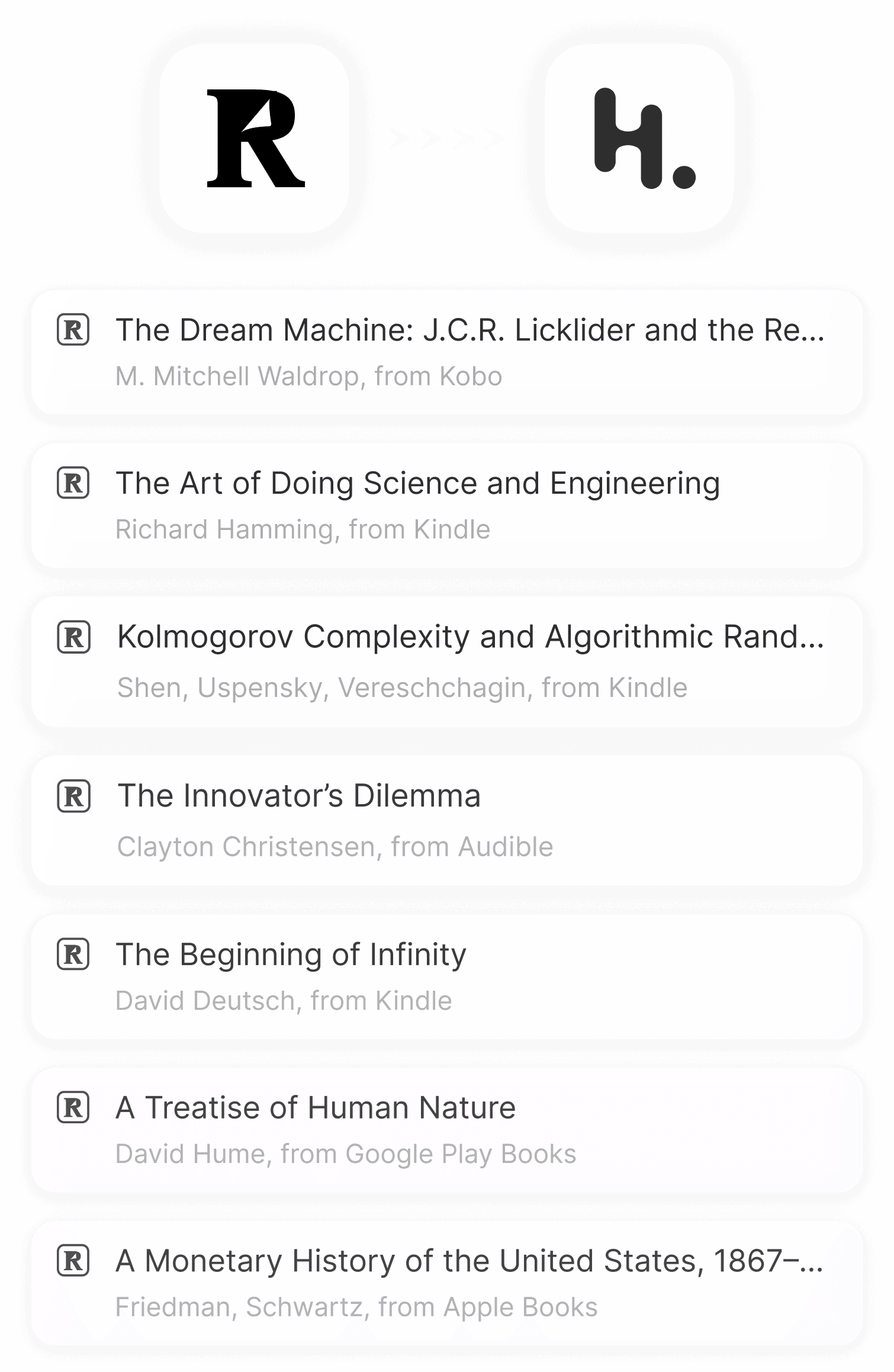 Readwise integration showing synced highlights